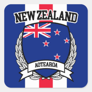 New Zealand Square Sticker