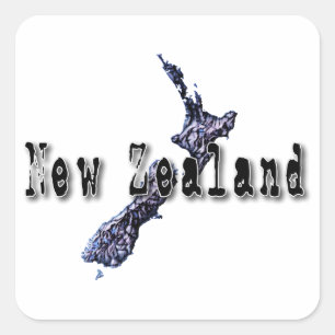 New Zealand Square Sticker