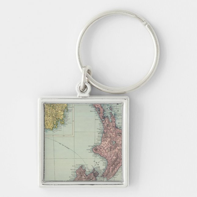 New Zealand, Tasmania, Fiji Key Ring (Front)