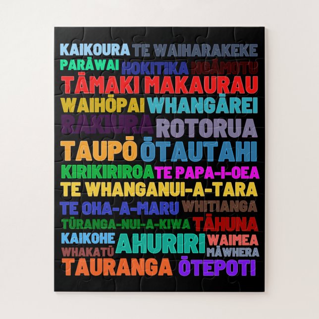 New Zealand Towns, Cities, and Places Puzzle (Vertical)