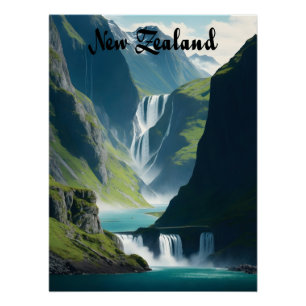 New Zealand Travel Poster
