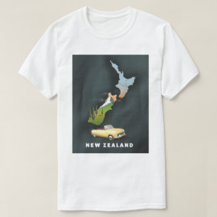New Zealand Travel poster T-Shirt
