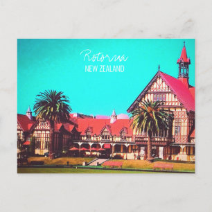 New Zealand travel Rotorua museum Postcard