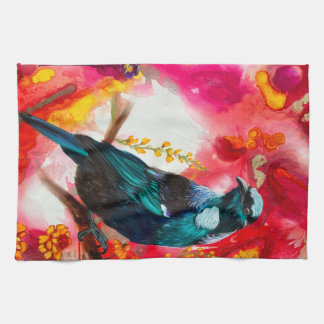 New Zealand Tui Bird Tea Towel 