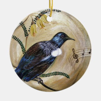 New Zealand Tui Ceramic Tree Decoration