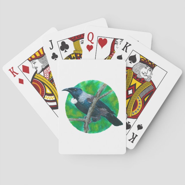 New Zealand Tui - Painting in acrylic Playing Cards (Back)