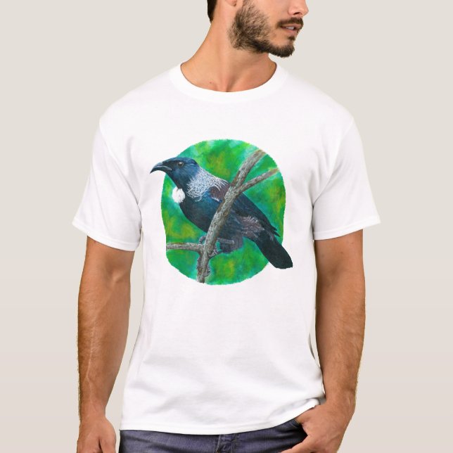 New Zealand Tui - Painting in acrylic T-Shirt (Front)