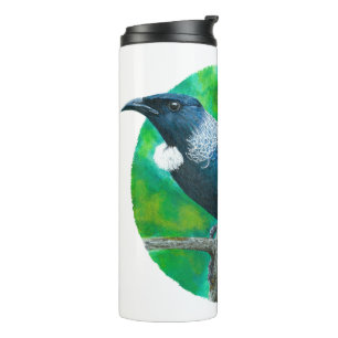 New Zealand Tui - Painting in acrylic Thermal Tumbler