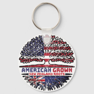 New Zealand US American USA United States Tree Key Ring