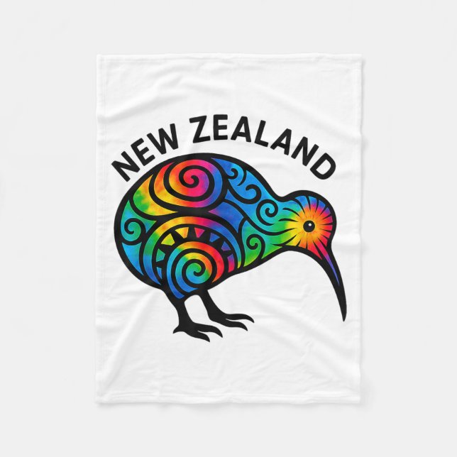 New Zealand Vacation, New Zealand Souvenirs, Kiwi  Fleece Blanket (Front)