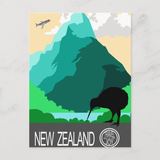 New Zealand vintage design Postcard (Front)