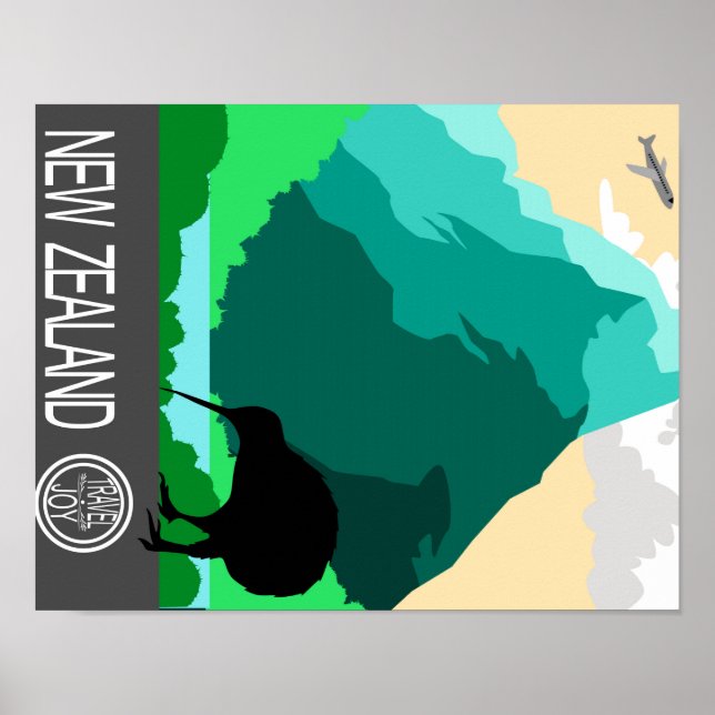 New Zealand vintage design Poster (Front)
