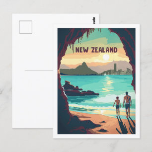 New Zealand Vintage Famous Travel Place Postcard