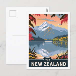 New Zealand Vintage Famous Travel Place Postcard