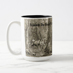 "New Zealand Vintage Logging" Two-Tone Coffee Mug