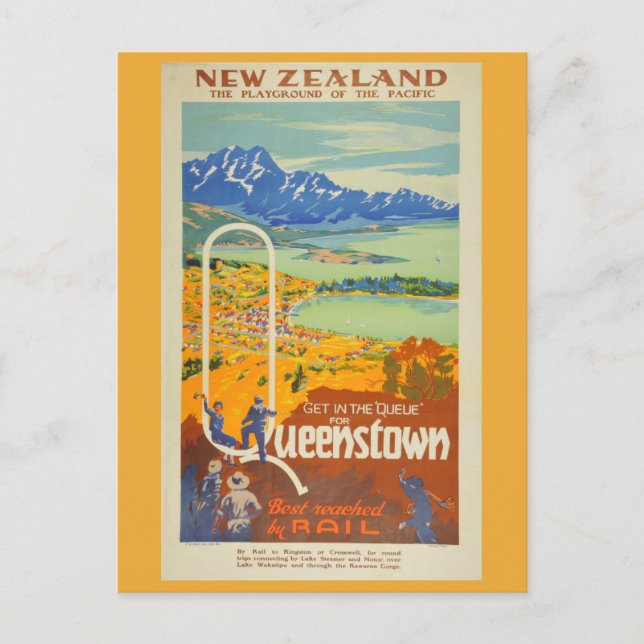 New Zealand Vintage Queensland Travel Postcard (Front)