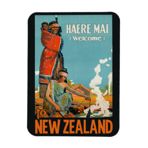 New Zealand vintage travel magnet
