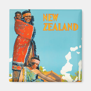 New Zealand vintage travel Magnet