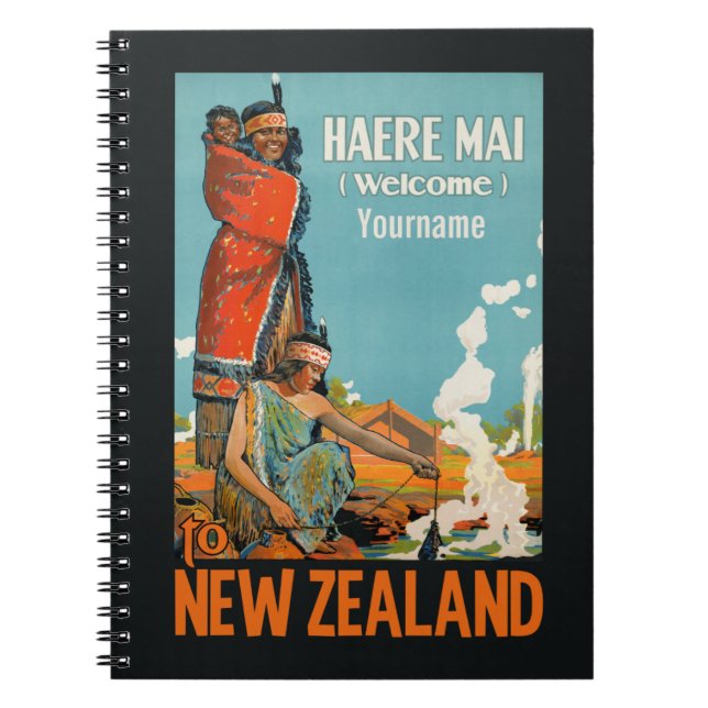 New Zealand vintage travel notebook (Front)