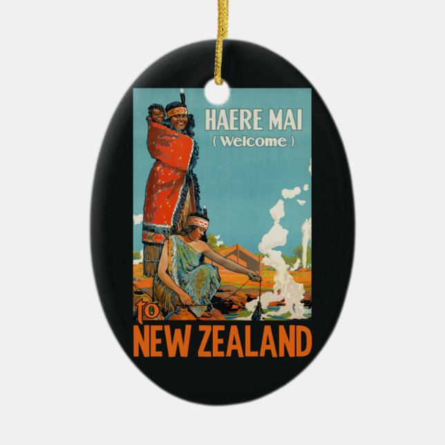New Zealand vintage travel ornament (Front)