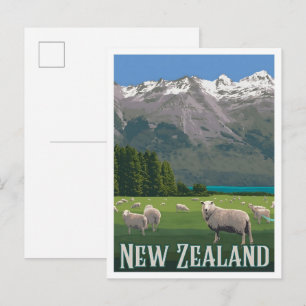 New Zealand Vintage Travel Postcard