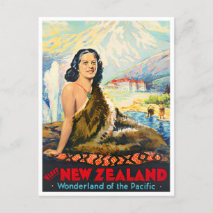 New Zealand vintage travel Postcard