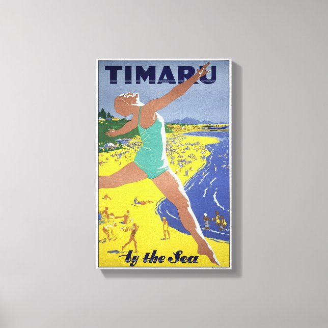 New Zealand Vintage Travel Poster Canvas Print (Front)