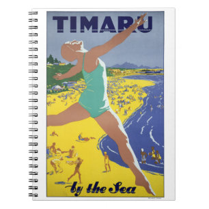 New Zealand Vintage Travel Poster Notebook