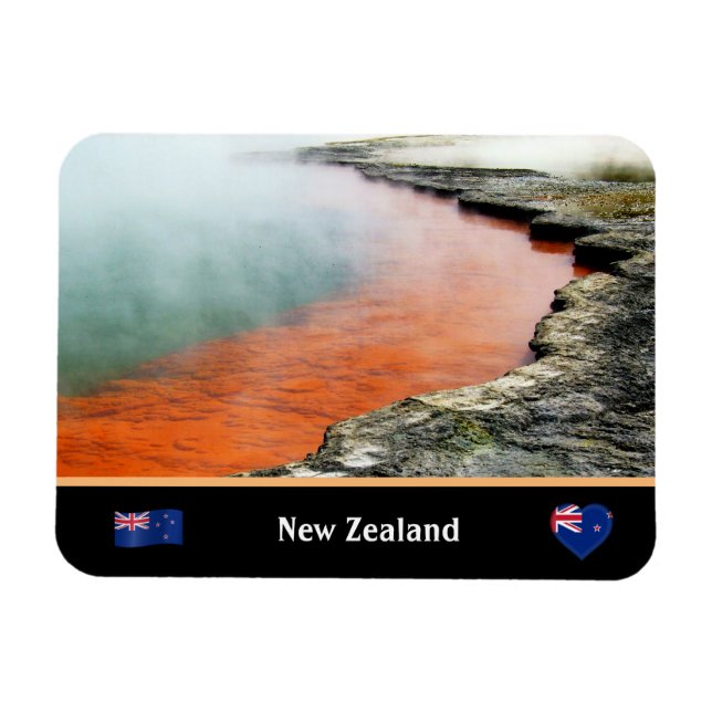 New Zealand, Wai-O-Tapu & Champagne Pool Magnet (Horizontal)