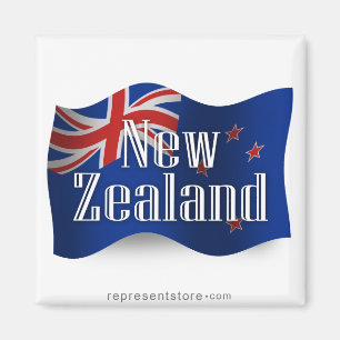 New Zealand Waving Flag Magnet