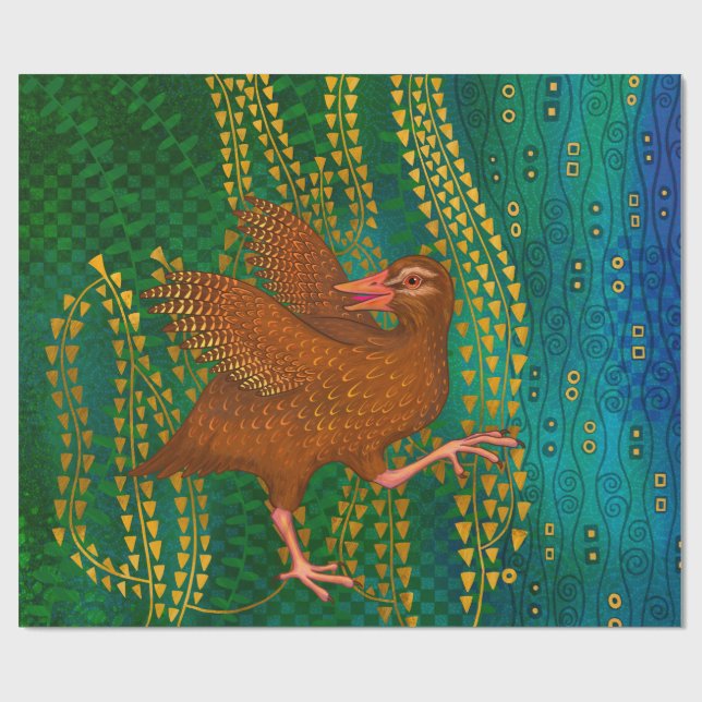 New Zealand Weka Wrapping Paper (Flat)