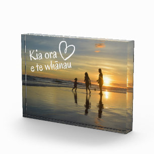 NEW ZEALAND Whānau Family NZ Māori Text CUSTOM Photo Block