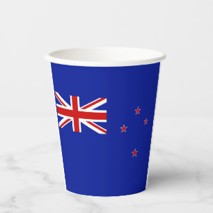 New Zealander flag-coat arms paper cups