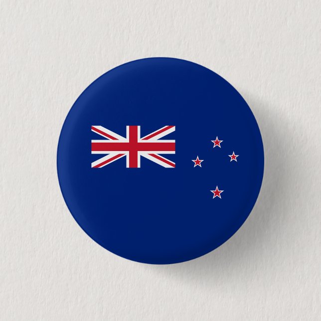 New Zealander Flag, Flag of New Zealand 3 Cm Round Badge (Front)