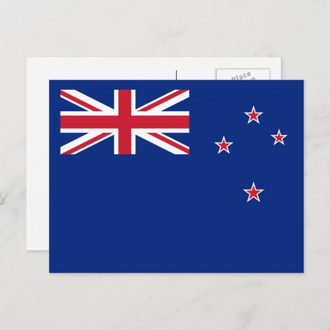 New Zealander Flag, Flag of New Zealand Postcard (Front/Back)