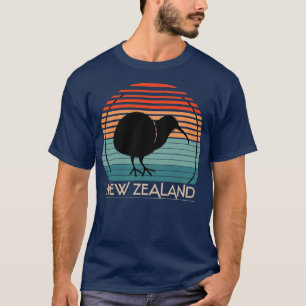 New Zealander Kiwi Bird Retro New Zealand T-Shirt