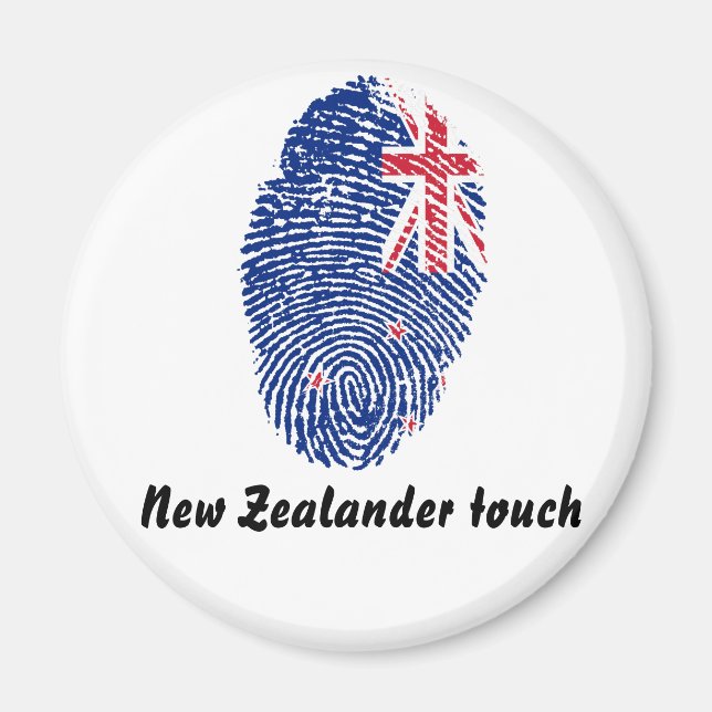 New Zealander touch fingerprint flag Magnet (Front)