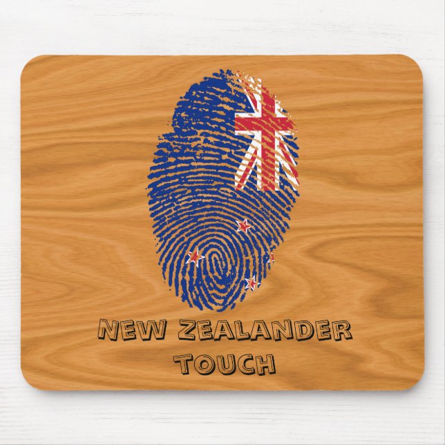 New Zealander touch fingerprint flag Mouse Mat (Front)