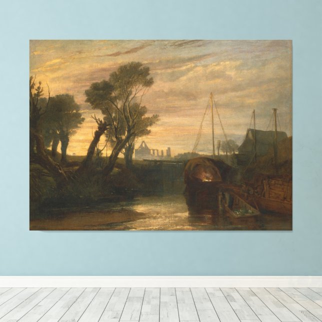 Newark Abbey  Canvas Print (Insitu(Wood Floor))