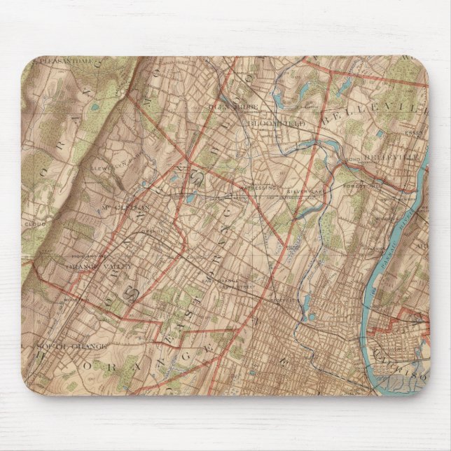 Newark and Elizabeth, New Jersey Mouse Mat (Front)
