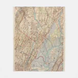 Newark and Paterson, New Jersey Fleece Blanket