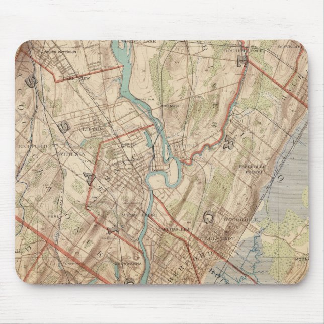 Newark and Paterson, New Jersey Mouse Mat (Front)