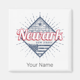 Newark City New Jersey United States Vintage USA Magnet