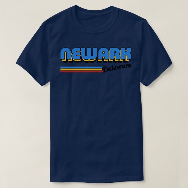 Newark Delaware Retro Style Design T-Shirt (Design Front)