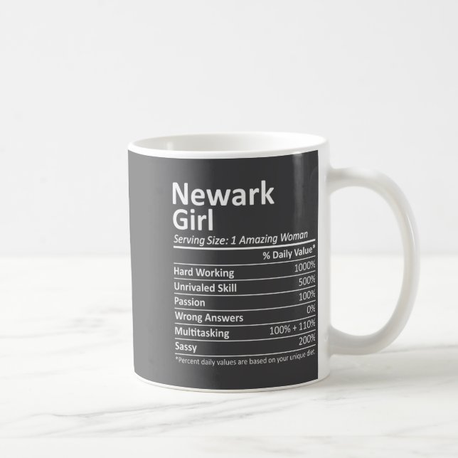 Newark Girl Nj New Jersey Funny City Home Roots _1 Coffee Mug (Right)