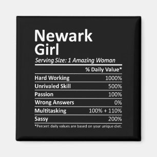 Newark Girl Nj New Jersey Funny City Home Roots _1 Magnet