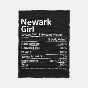 Newark Girl Nj New Jersey Funny City Home Roots Fleece Blanket