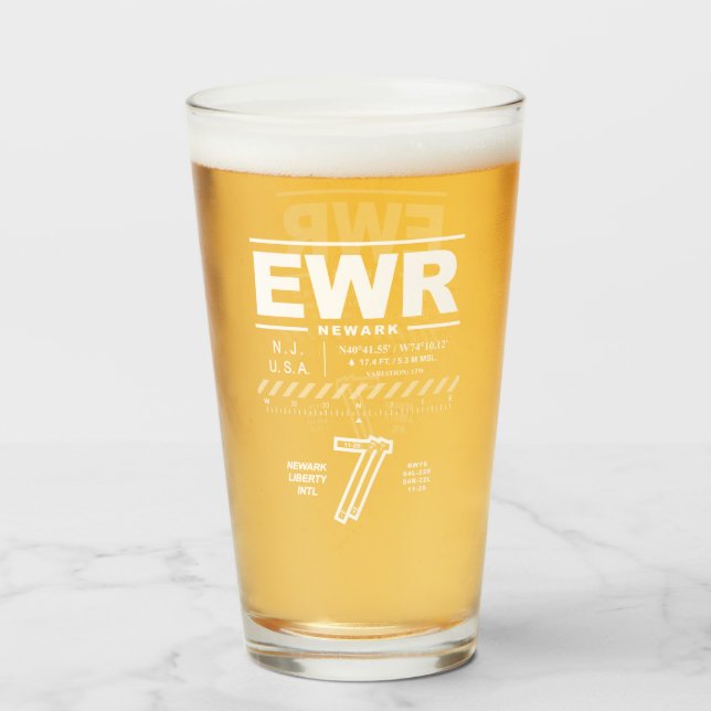 Newark Liberty International Airport EWR  Glass (Front Filled)