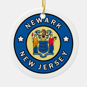 Newark New Jersey Ceramic Tree Decoration