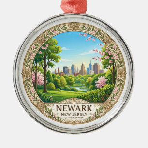 Newark New Jersey Metal Tree Decoration